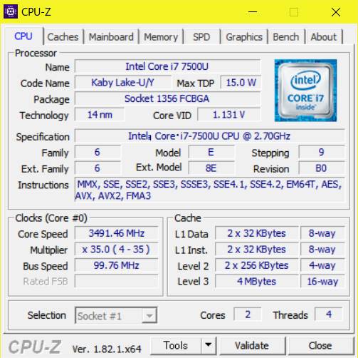 CPU-Z CPU情報