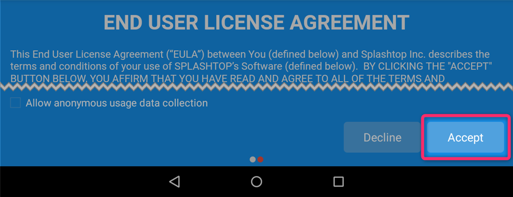 Splashtopライセンス画面